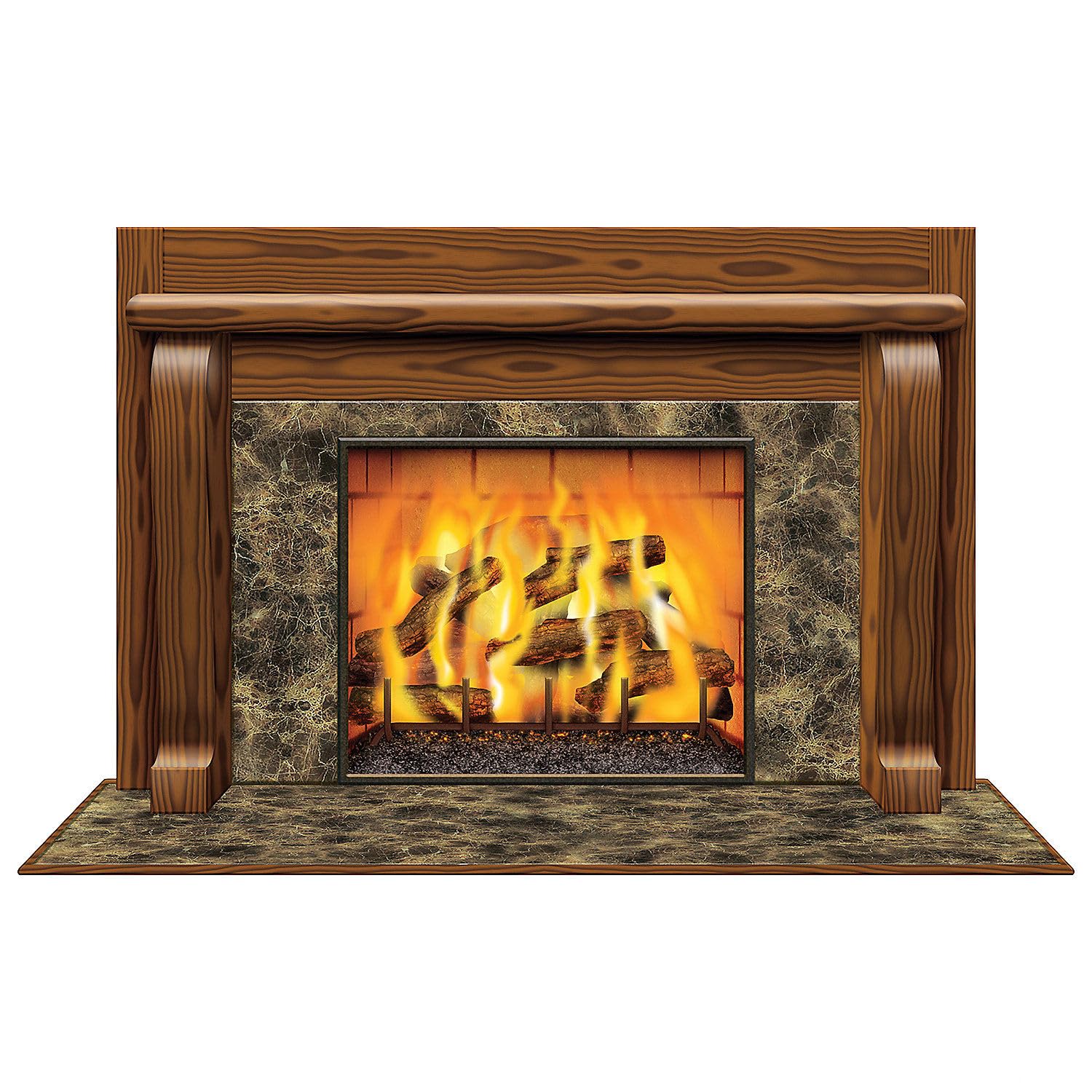 Beistle Fireplace Insta-View Party Accessory (Brown, 1/Pkg)