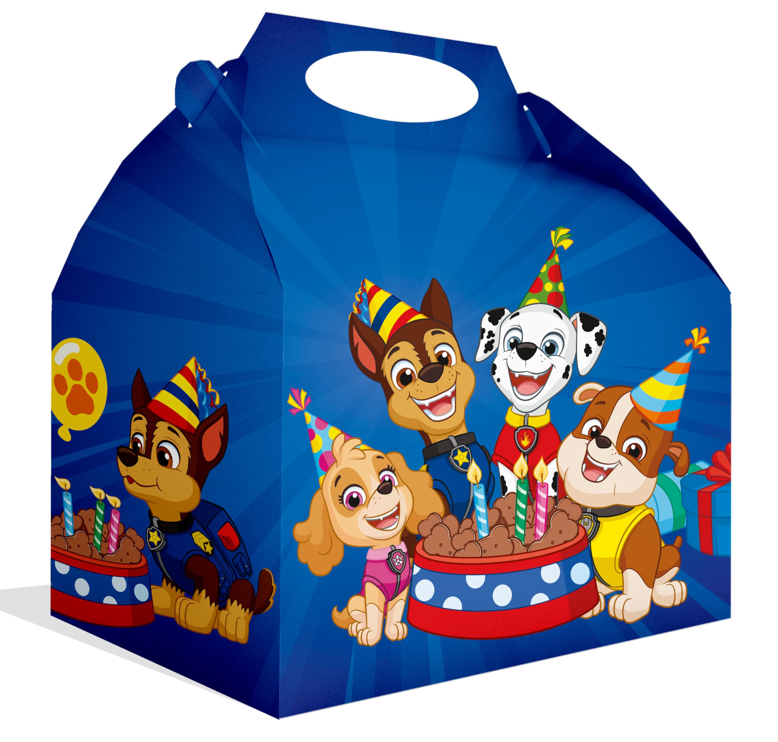Anila's Paw Patrol Party Cardboard Boxes for snacks, treats and party favours, Ages 3+ (PAW PATROL BLUE-12 BOXES)