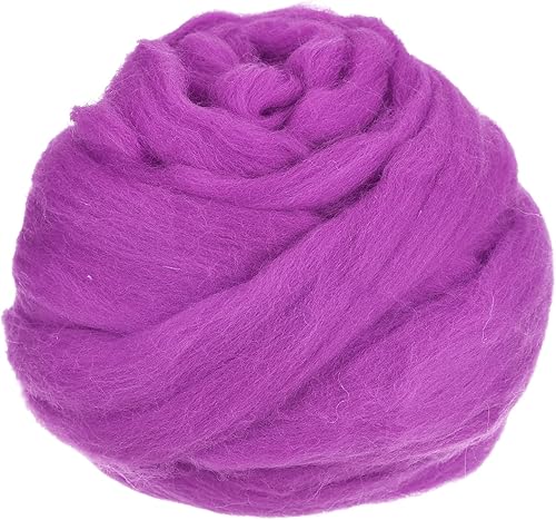 Miniatura 41 de uxcell Lana de fieltro con aguja, hilo de lana de fibra natural de 3.5 onzas para fieltro húmedo, manualidades, materiales de bricolaje (negro)