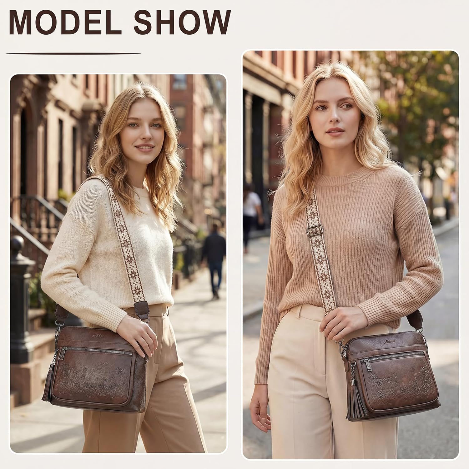 MEITRUE Crossbody Purse for Women Vegan Leather Cross Body Purse with Adjustable Strap Shoulder Handbags