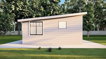 16x16' Studio Tiny Home Shed Building Plans with Floor Plan, Electrical, Elevations, Roof & Foundation Plan, and Construction Details