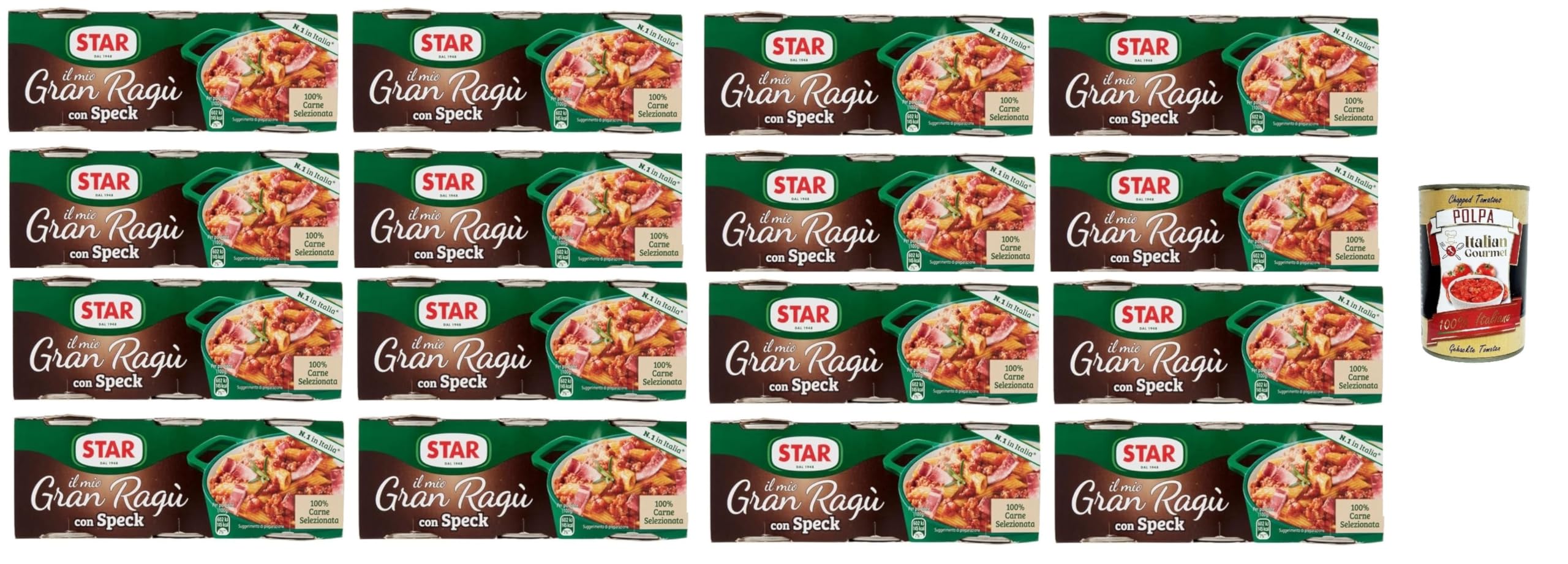 Italian Gourmet Il Mio Gran Ragù Speck sugo Sauce, 16 x 3 x 100g