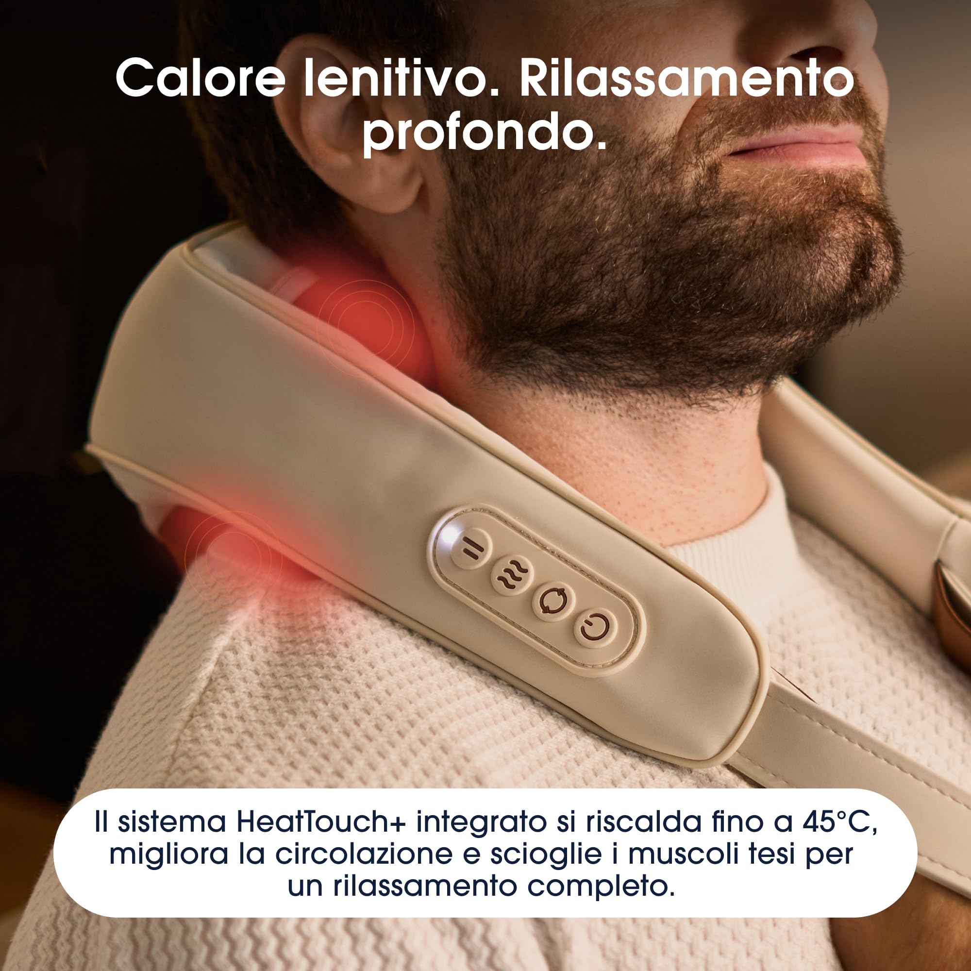 ZENT Massaggiatore Cervicale senza fili con Calore, Massaggiatore schiena e collo, Massaggio collo TuiNa Shiatsu 6D, Fino a 90 Minuti di Autonomia, Massima Libertà di Movimento