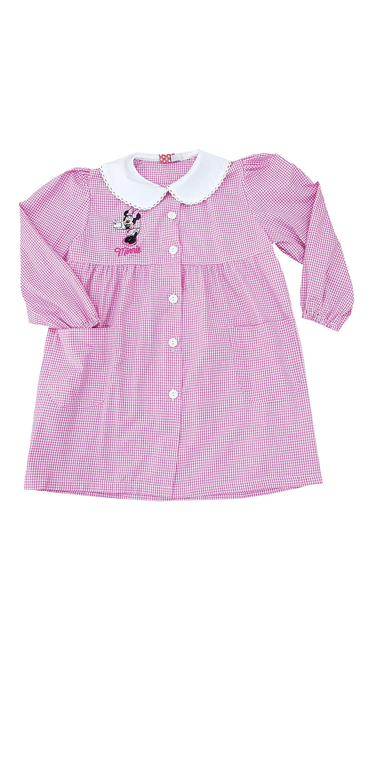 Disney GREMBIULE MINNIE SCUOLA MATERNA QUADRI ROSA ASILO PER BAMBINA (ART.AA951005) (QUADRI ROSA, 50-3 ANNI)