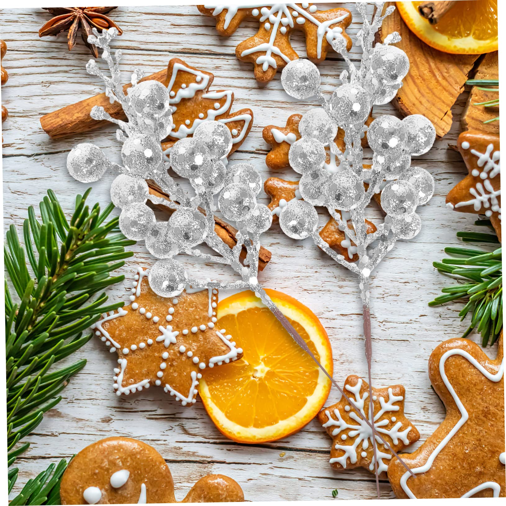 Alipis 10 pezzi Bacche Artificiale per Decorazioni Natalizie per Natale e Ghirlande Aspetto Ufficio