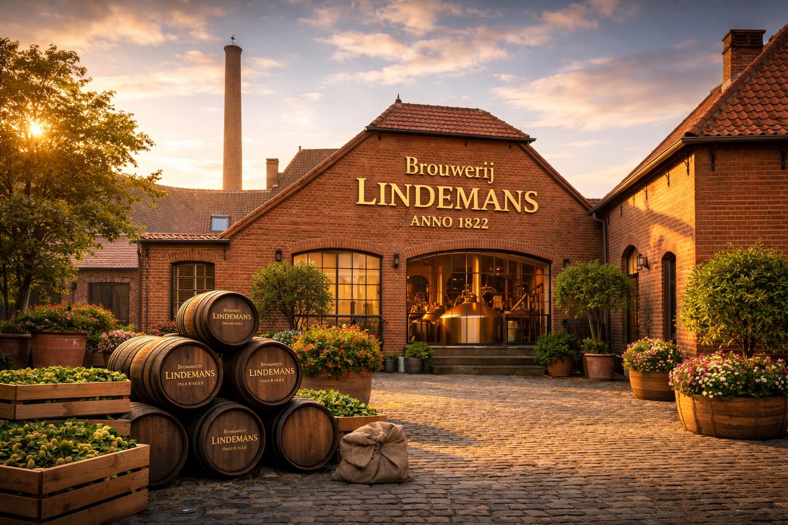 Lindemans Kriek Belgisches Kirschbier, 24 Flaschen à 250ml, 0% Vol, Alkoholfrei, Lambic Fruchtbier, Süß-Sauer