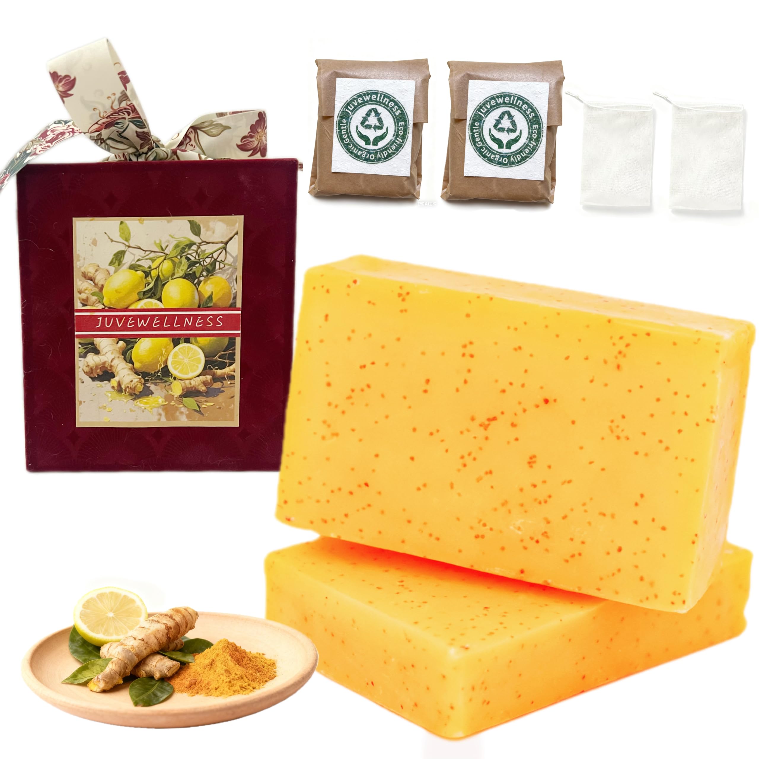 Natural Turmeric Lemon Soap for Even Skin Tone Acne-Prone Skin Care Handmade Luxury Bath Shower Gift gentle effective