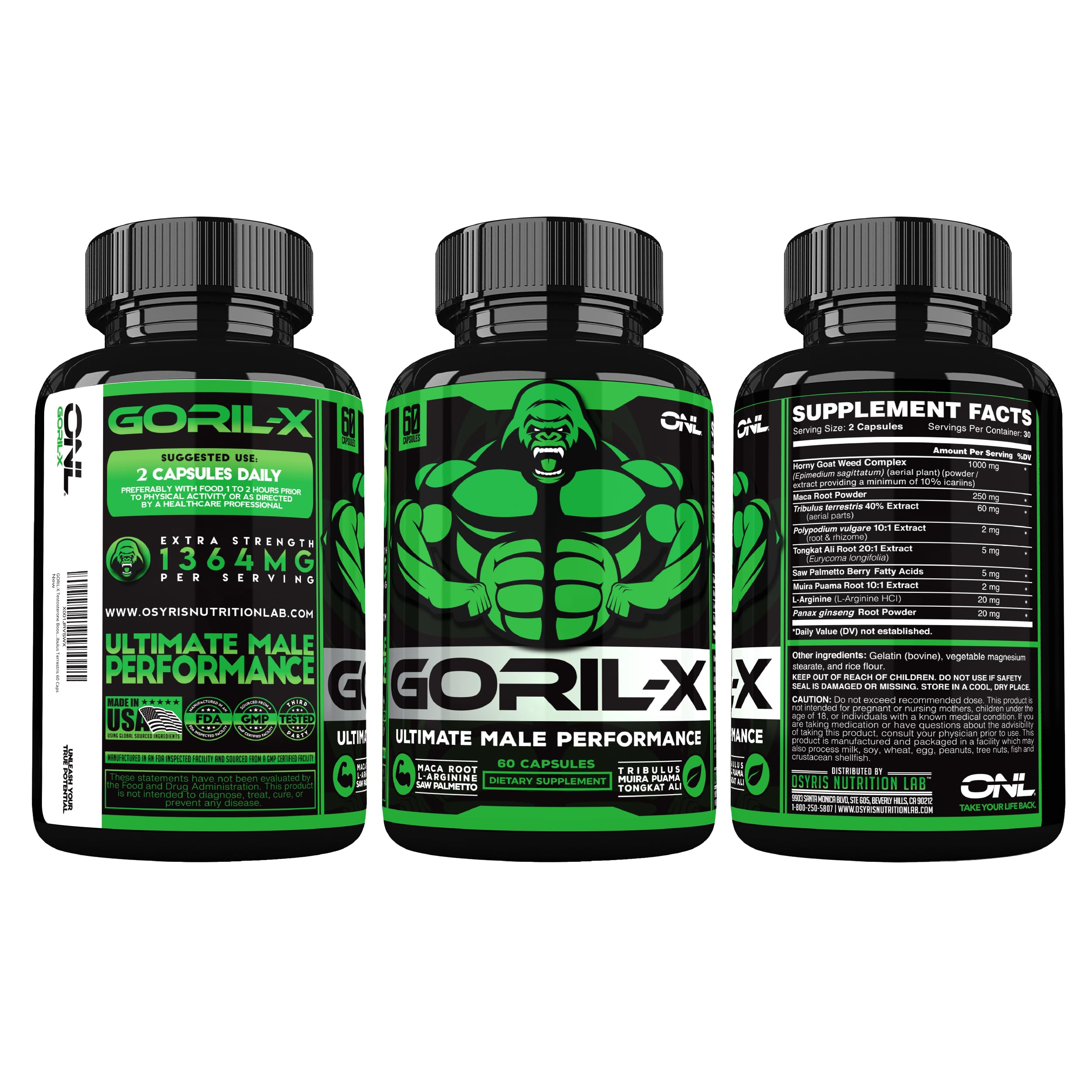 GORIL-X Testosterone Booster for Men, Supports Strength & Energy, 60 Caps — Amazon image 9