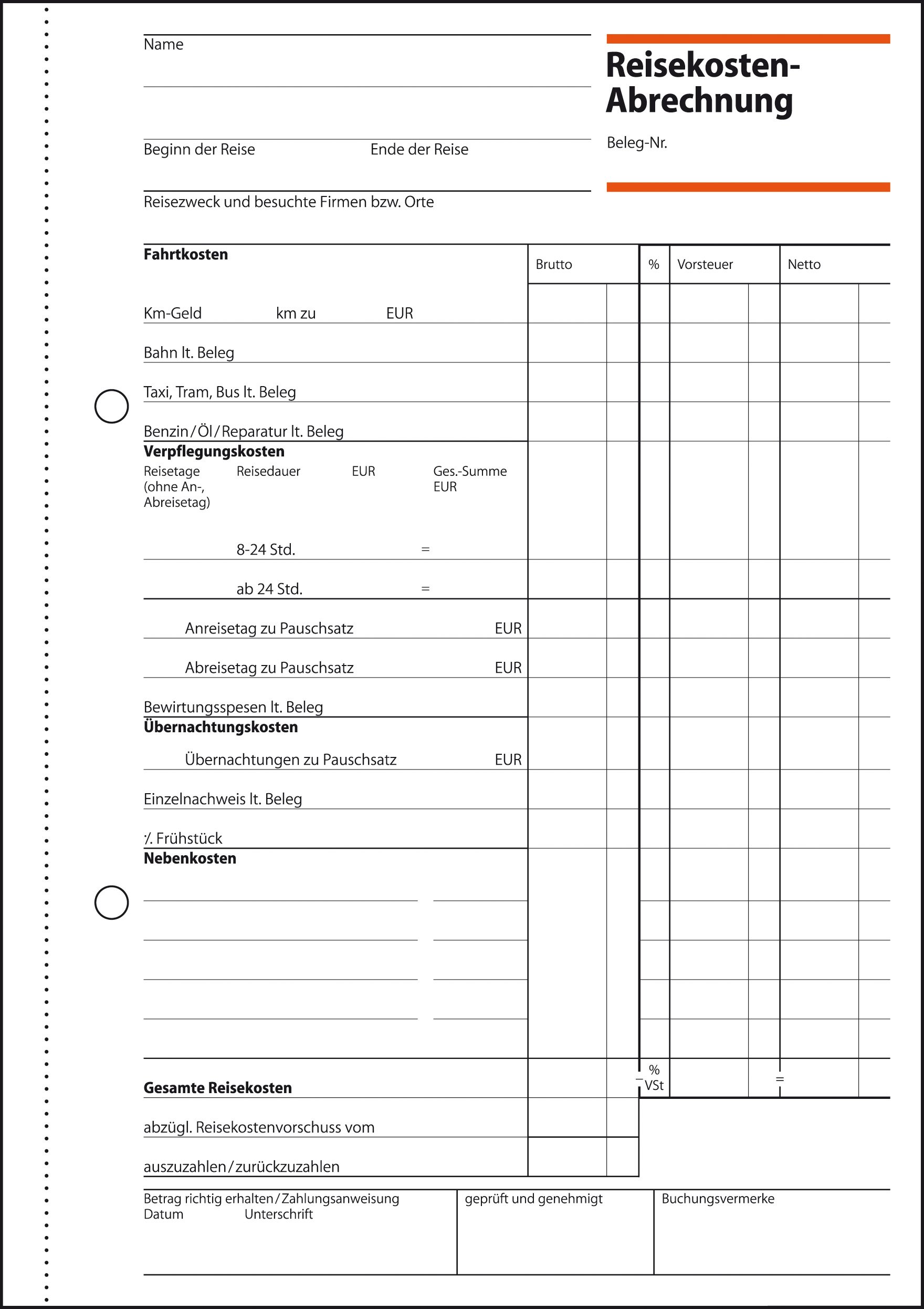 Sigel Forms - Travel Abrechnungen A5 Single Travel Pack of 1, Weiß - Image 2