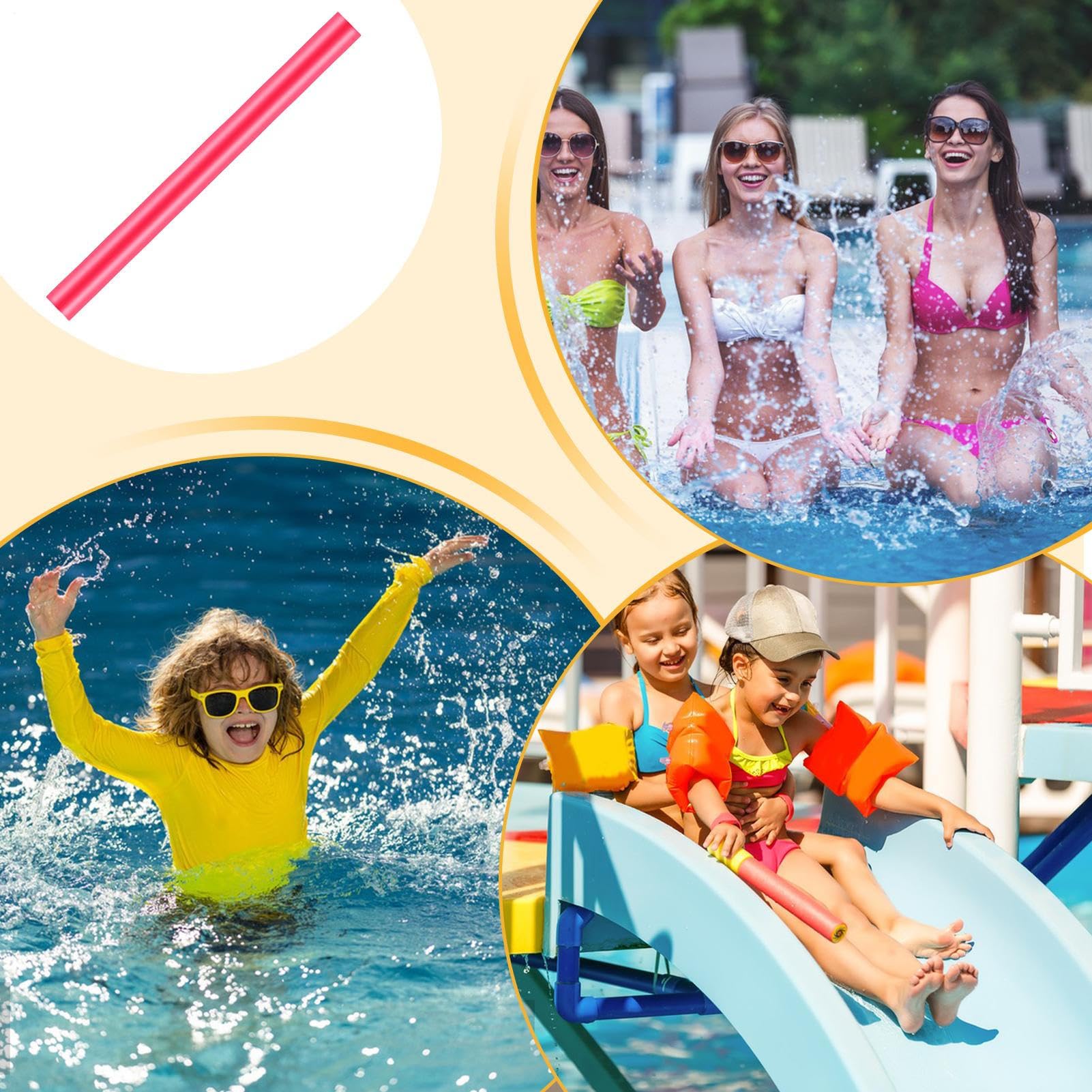 Noodles flessibili per piscina, tubo in schiuma per noodles galleggianti solidi/vuoti, bastone galleggiante, aiuto galleggiante per bambini e adulti