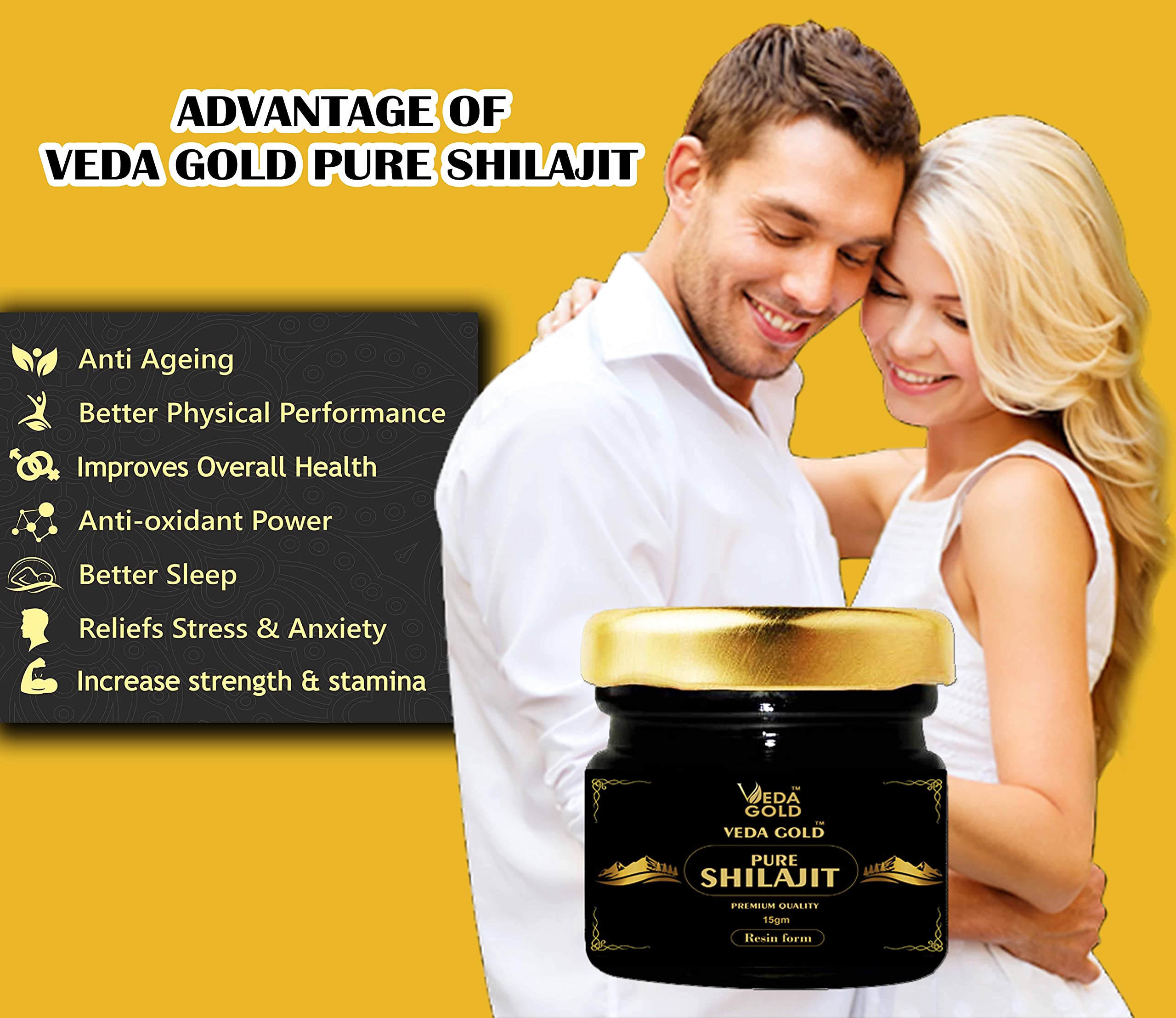 Buy VEDA GOLD Pure shilajit resin, shilajit resin pure, shilajit