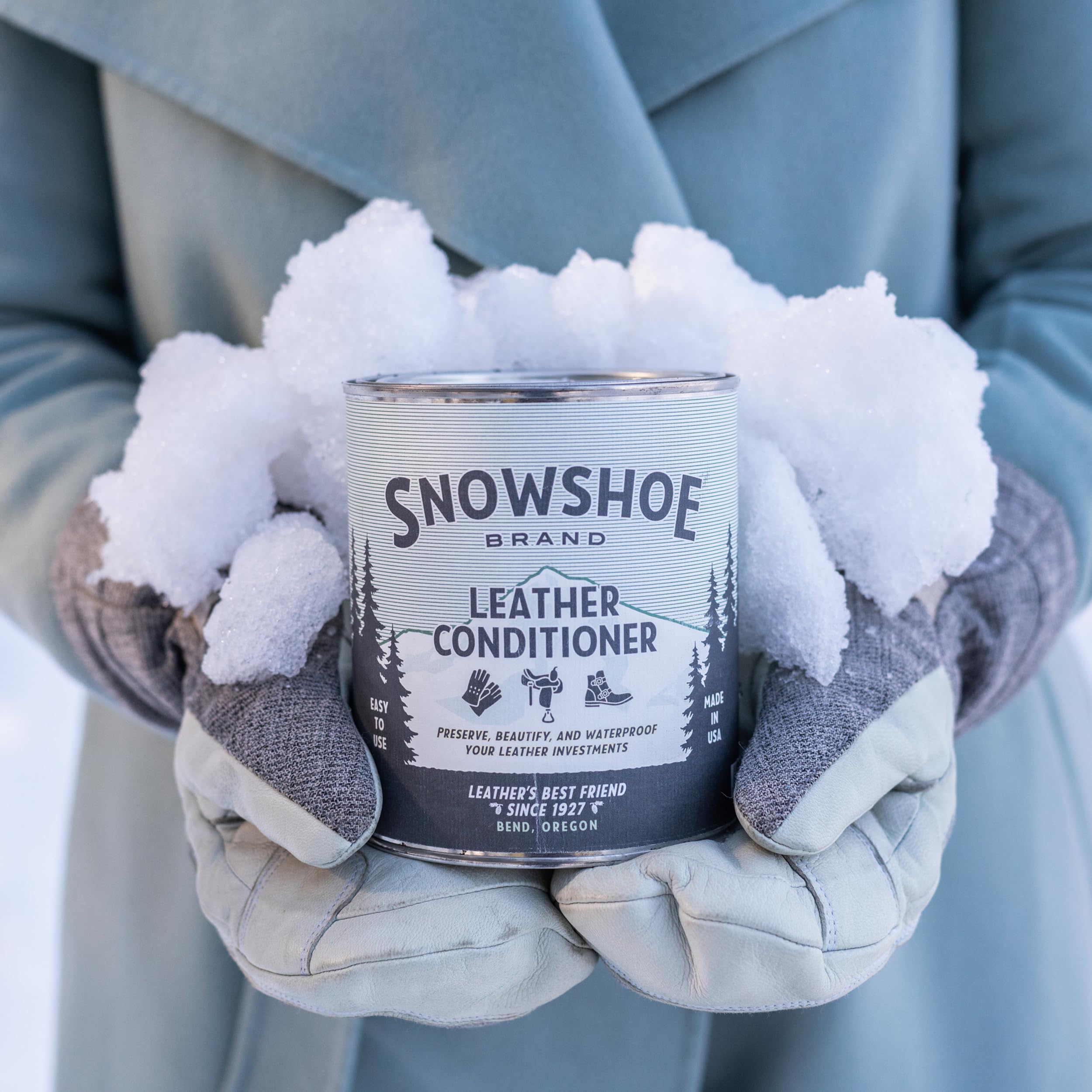 Generic Apósito de cuero para raquetas de nieve, acondicionador de cuero, protege, acondiciona, restaura y protege el cuero resistente al agua, acondiciona los sillines y tachuelas desde 1927,