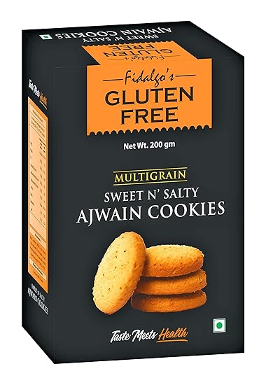 Fidalgo's Gluten Free Multigrain sweet n' salty Ajwain cookies 200g