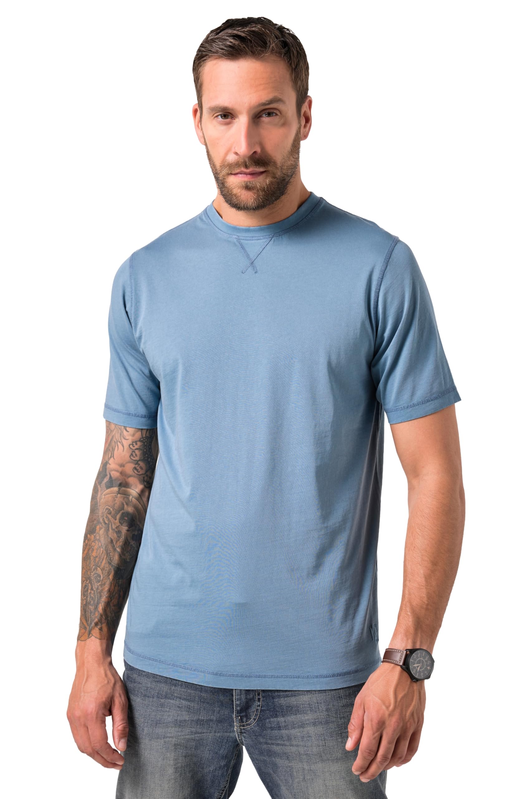 JP 1880 Herren große Größen Übergrößen Menswear L-8XL T-Shirt, Halbarm, Vintage-Look, Stickerei 834459