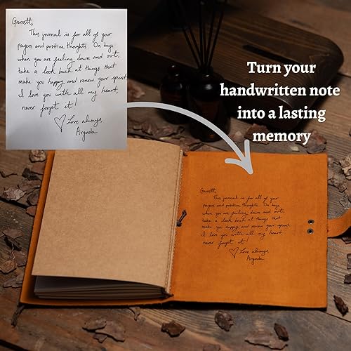 Miniatura 6 de Diario de cuero personalizado para hombres y mujeres – Cuaderno de cuero grabado hecho a mano – Diario de escritura y viaje vintage A5 recargable