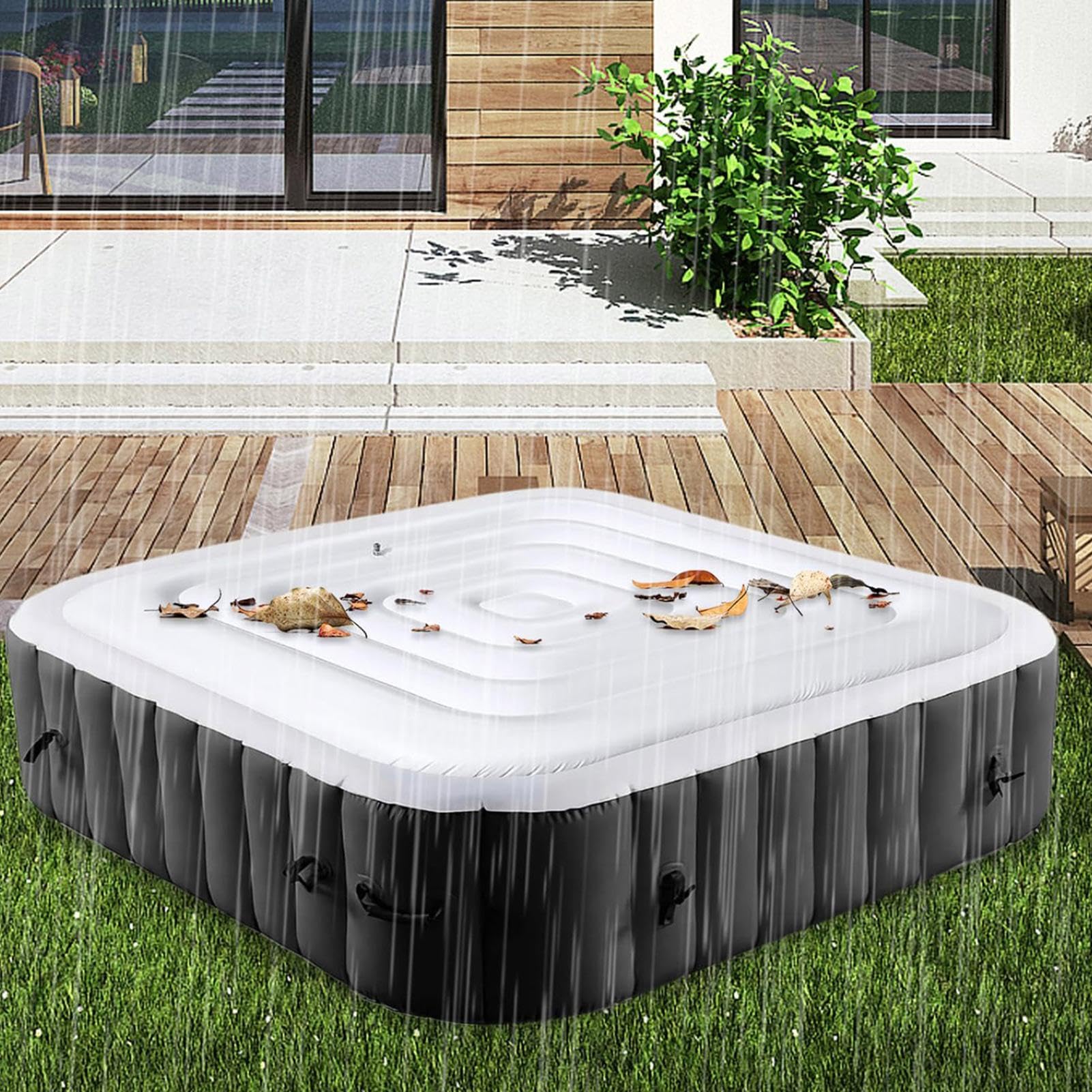 do Wanny Spa Nadmuchiwana z podwójnym uchwytem wiatroszczelna | Zapasowy Okrągły Na dla ogrodów, podwórek, hoteli, willi, hosteli, właścicieli domów i
