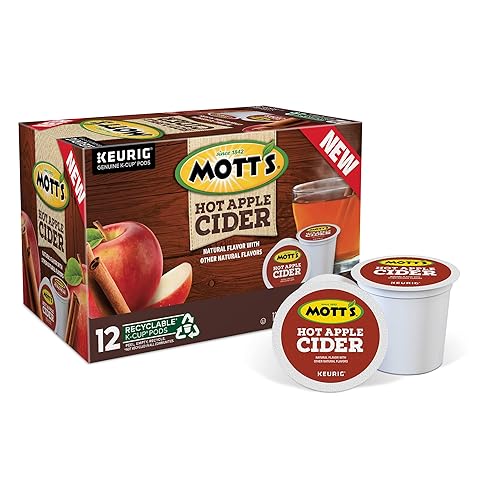 Mott's Cápsulas Keurig K-Cup de una sola porción de sidra de manzana caliente, 12 unidades