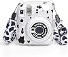 Instax mini 12 White Camera 10-Piece Film Glitter Plexiglass Case PVC Album and Clamp Picture Stand Bundle Box