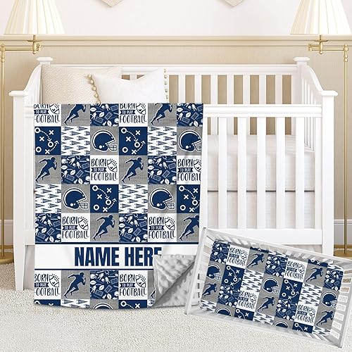 Juego de ropa de cama deportiva de fútbol personalizado para bebés niños, juego de ropa de cama personalizado para cuna con nombre, ropa de cama de