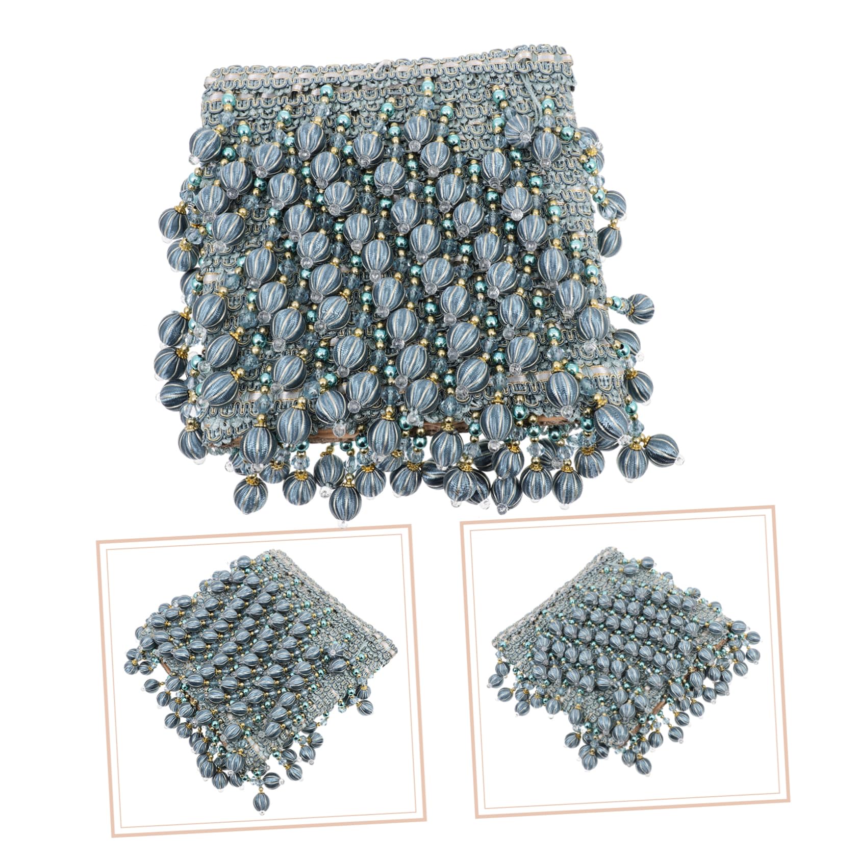 Artibetter Garniture Perlée Pendentif Pompon Perlé Franges de Perles pour Loisirs Créatifs Pompon Décoratif Fournitures pour Rideaux