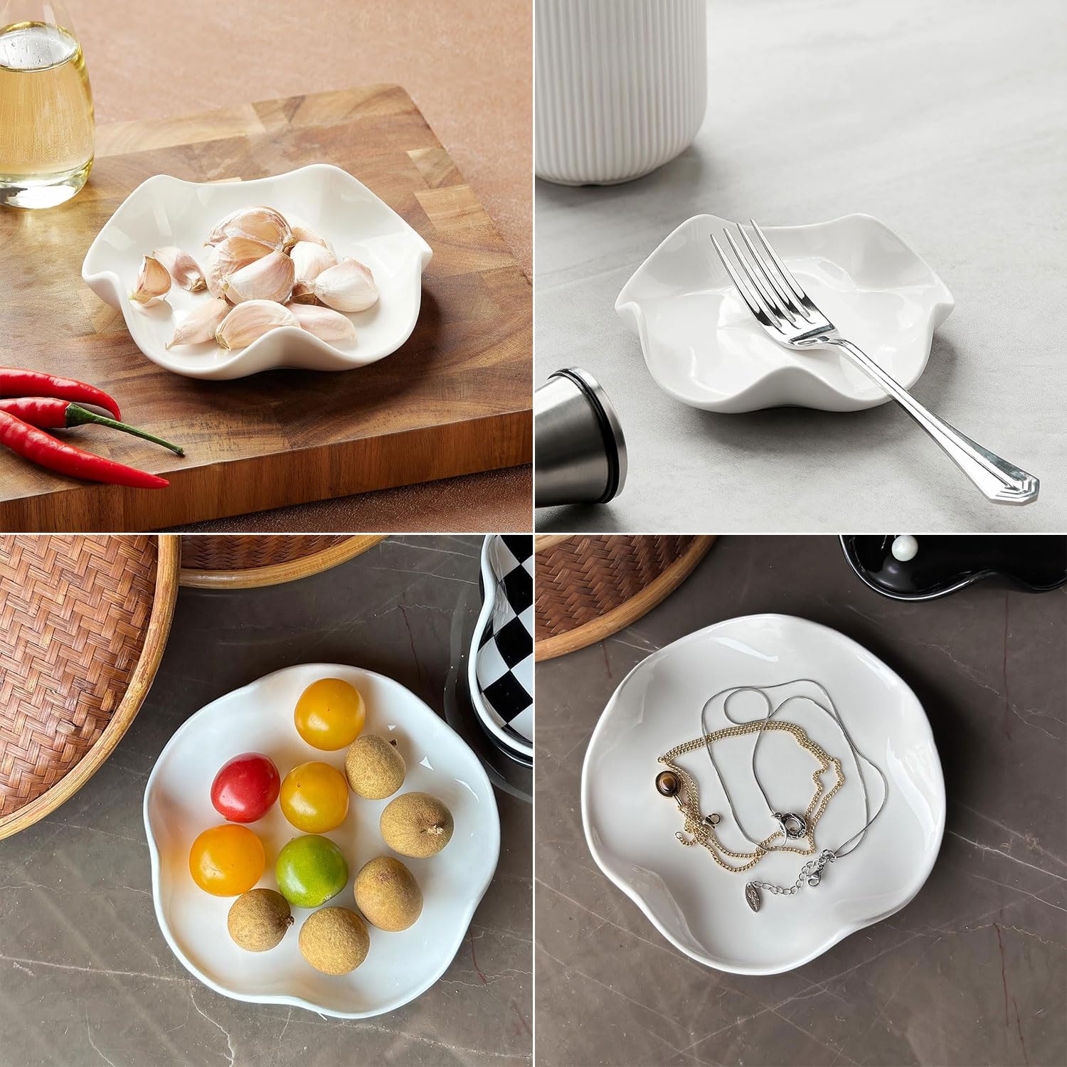 Porte-Cuillère Cuisine Céramique, Support Ustensiles Multifonction Louche Spatule