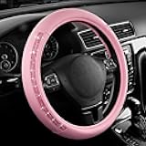 Road Comforts Steering Wheel Cover, Glitter Bling Leather Wheel Cover, Universal Fit 14.5