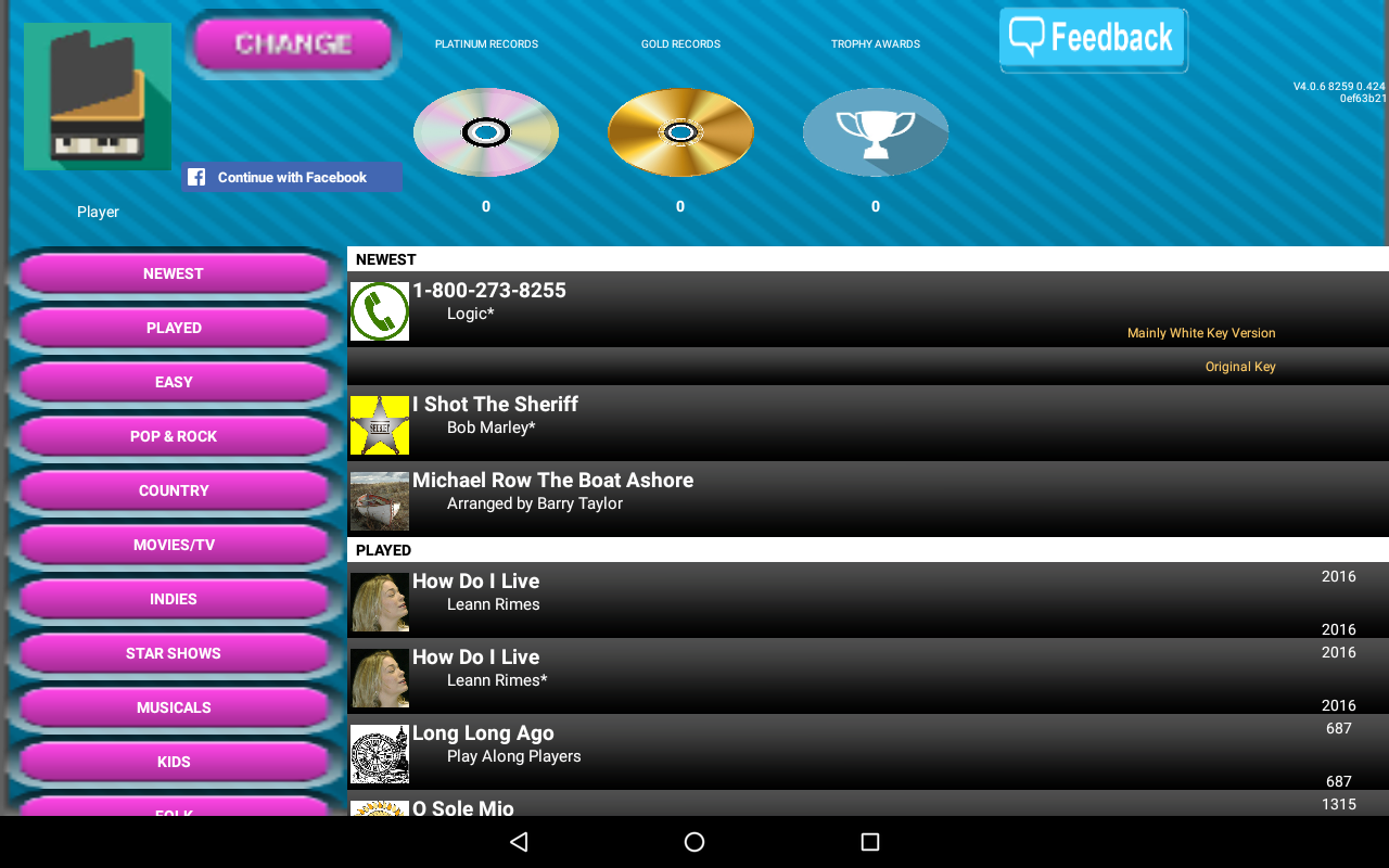 Aplicación Play Along Keys - piano karaoke en Amazon Appstore