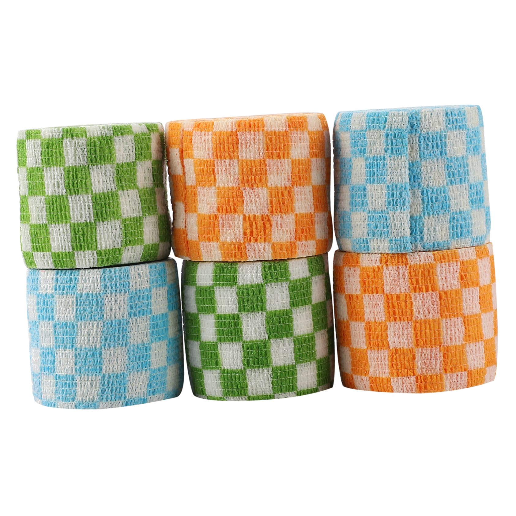 FRCOLOR Fabric Adhesive Sports Elastic Bandage Wrap 6 Rolls Self-Adhesive Bandage 5cm x 4.5m Gentle on Skin Elastic Tape for Wounds