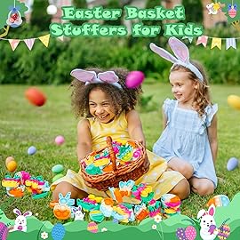 Easter Pop Fidget Toys Bulk Its 24 Pack Easter Party Favors for Kids Easter Egg Fillers Basket Stuffers Mini Pop Keychain It Goodie Bag Stuffers Fidgets for Classroom Prizes Kids Party Supplies Gifts