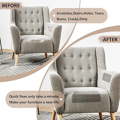 Miniatura 5 de Parche de reparación de lona de 9 x 11 pulgadas, 2 piezas de parche de tela autoadhesivo fuerte para sofás, tiendas de campaña, bolsas de mano,