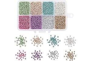 Craftdady 11/0 Metallic Glass Seed Beads 18500 pcs 1mm Hole, 2.3mm Round...