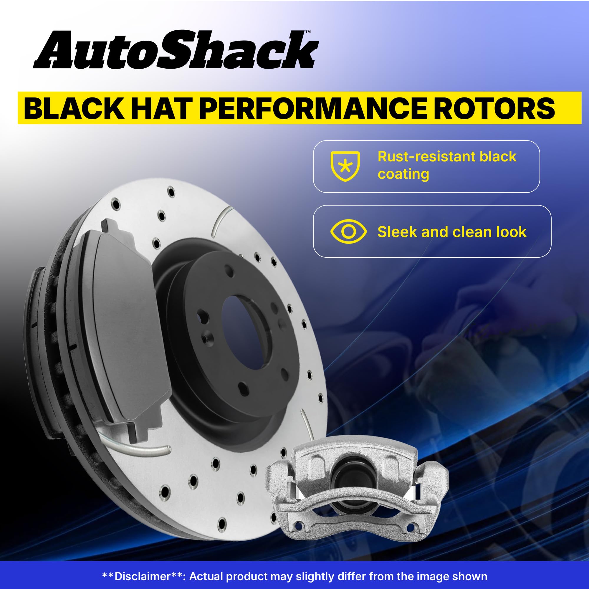 Detroit Axle Front Brake Kit – Rotors, Calipers & Ceramic Pads For 2005-2008 Dodge Dakota & Mitsubishi Raider