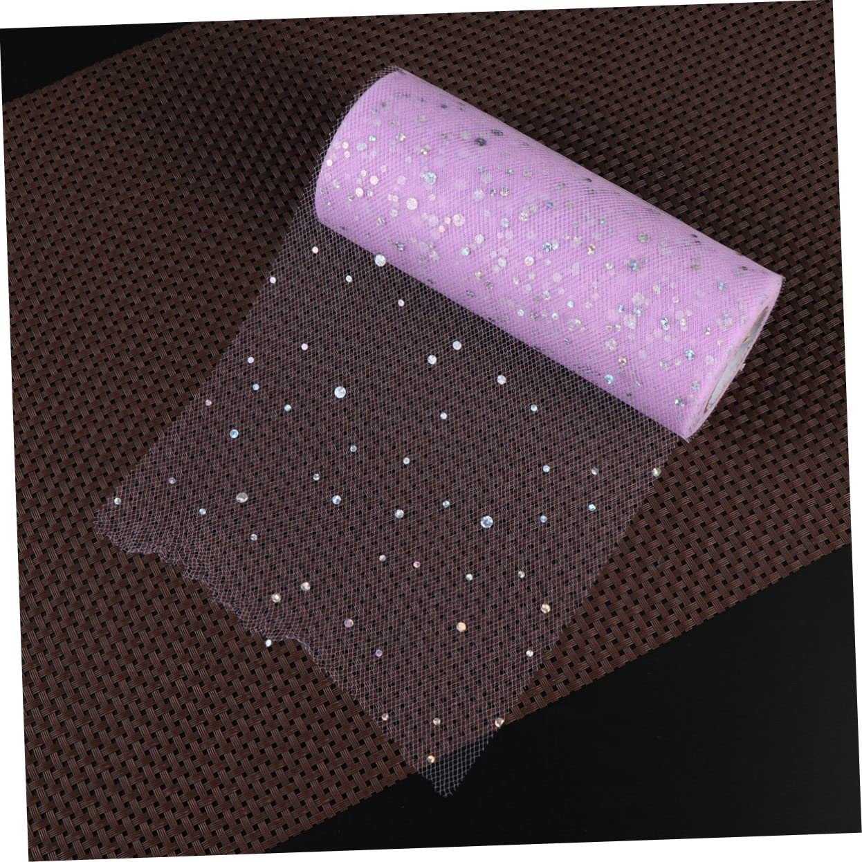 ULDIGI 25 Yarn Tulle Wedding Dress Ribbon Wrapping Tulle Ribbon DIY Craft Tulle Present Ribbon Tulle Craft Ribbon Tutu Fabric Glitter Ribbon Wedding Decor Tutu Skirt Tulle Skirt