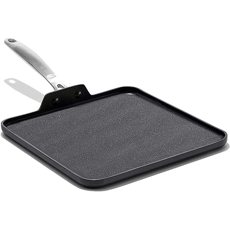OXO Good Grips Pro Nonstick Dishwasher Safe Black Griddle Pan, 11"