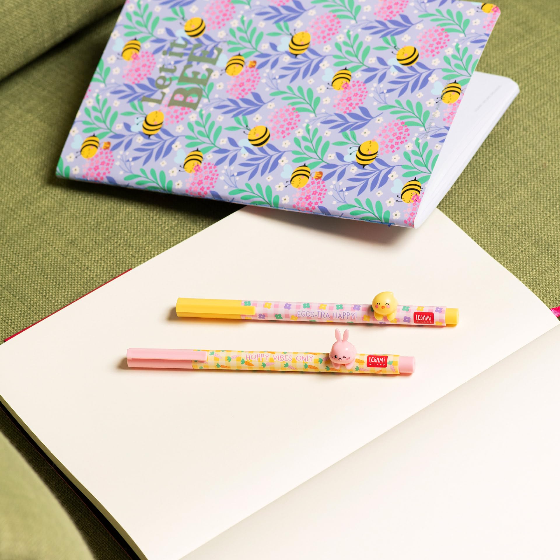 Legami Set di 2 Penne Gel Lovely Friends, Edizione Limitata, Inchiostro Rosa e Viola
