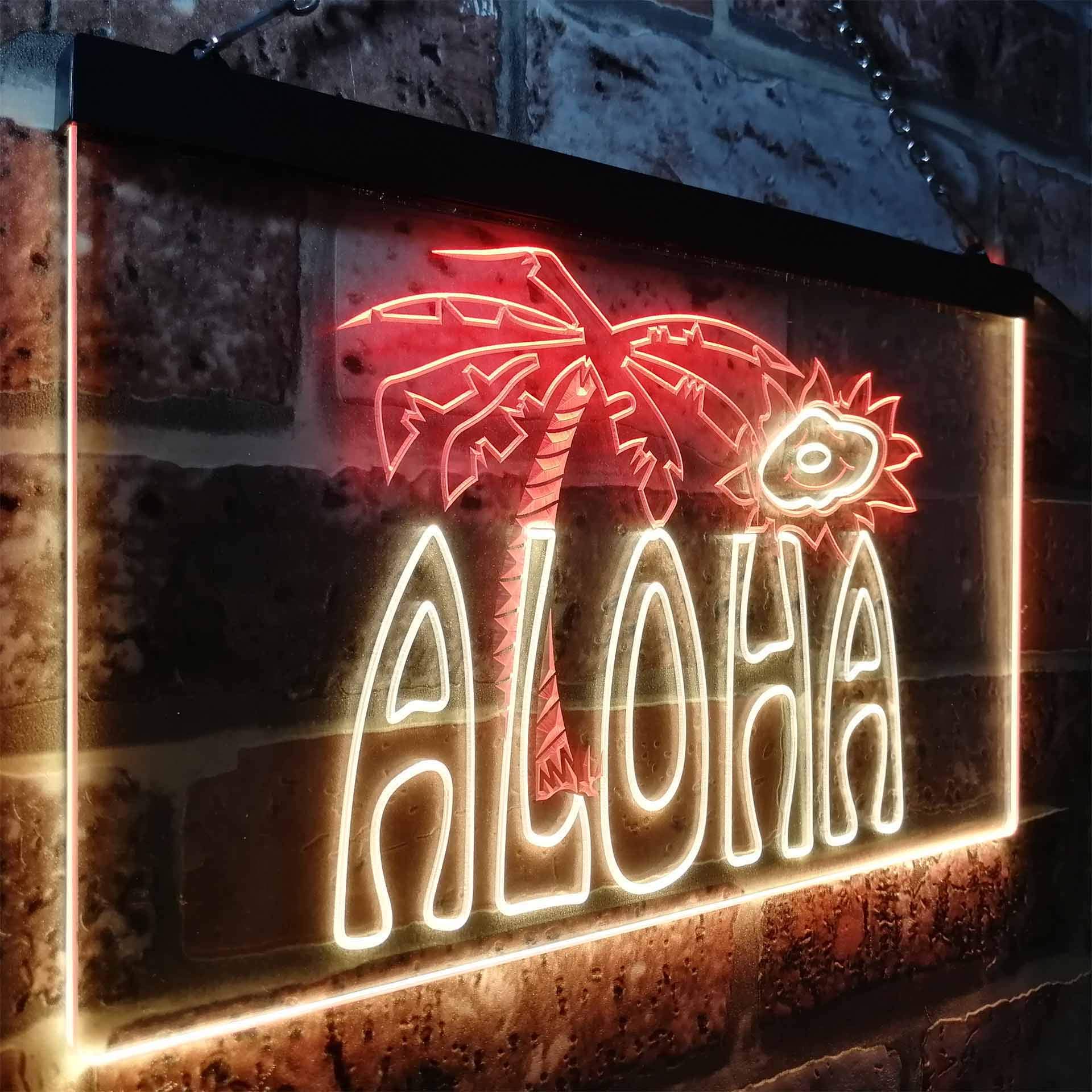 Amazon | Aloha Palm Tree Illuminated Dual Color LED看板 ネオン