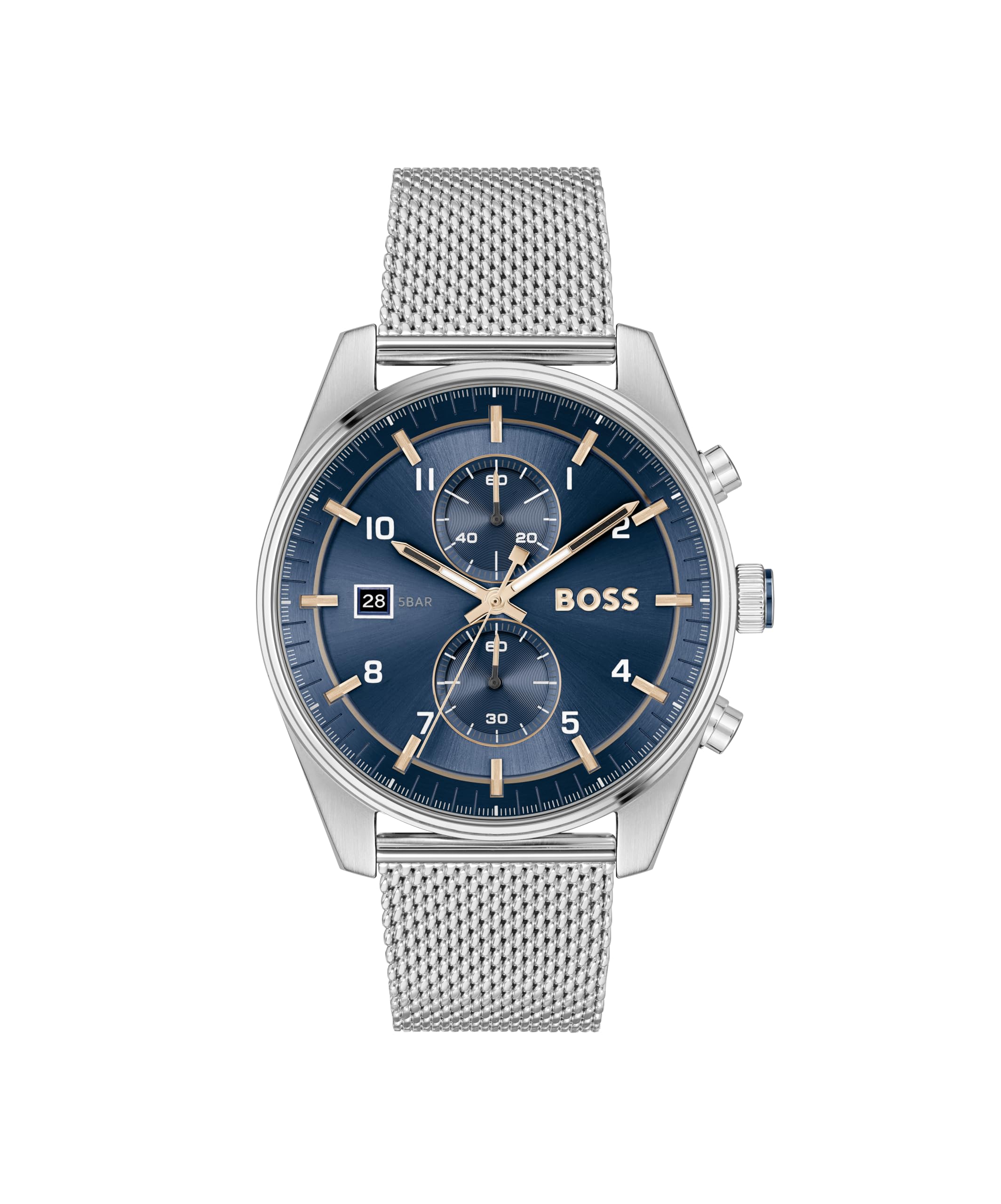 Chronograph Quartz Watch for Men SKYTRAVELLER Collection with Leather or Stainless Steel Strap