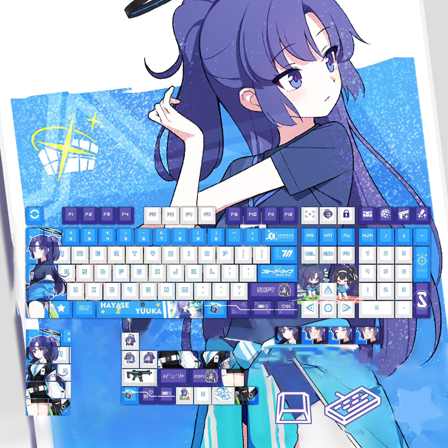 Amazon | ブルーアーカイブ 周辺 早瀬ユウカ キーキャップ 熱昇華128