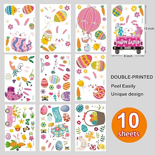 Miniatura 3 de Decoraciones Adhesivas de Ventana de Pascua para Ventanas de Vidrio Pegatinas Calcomanías