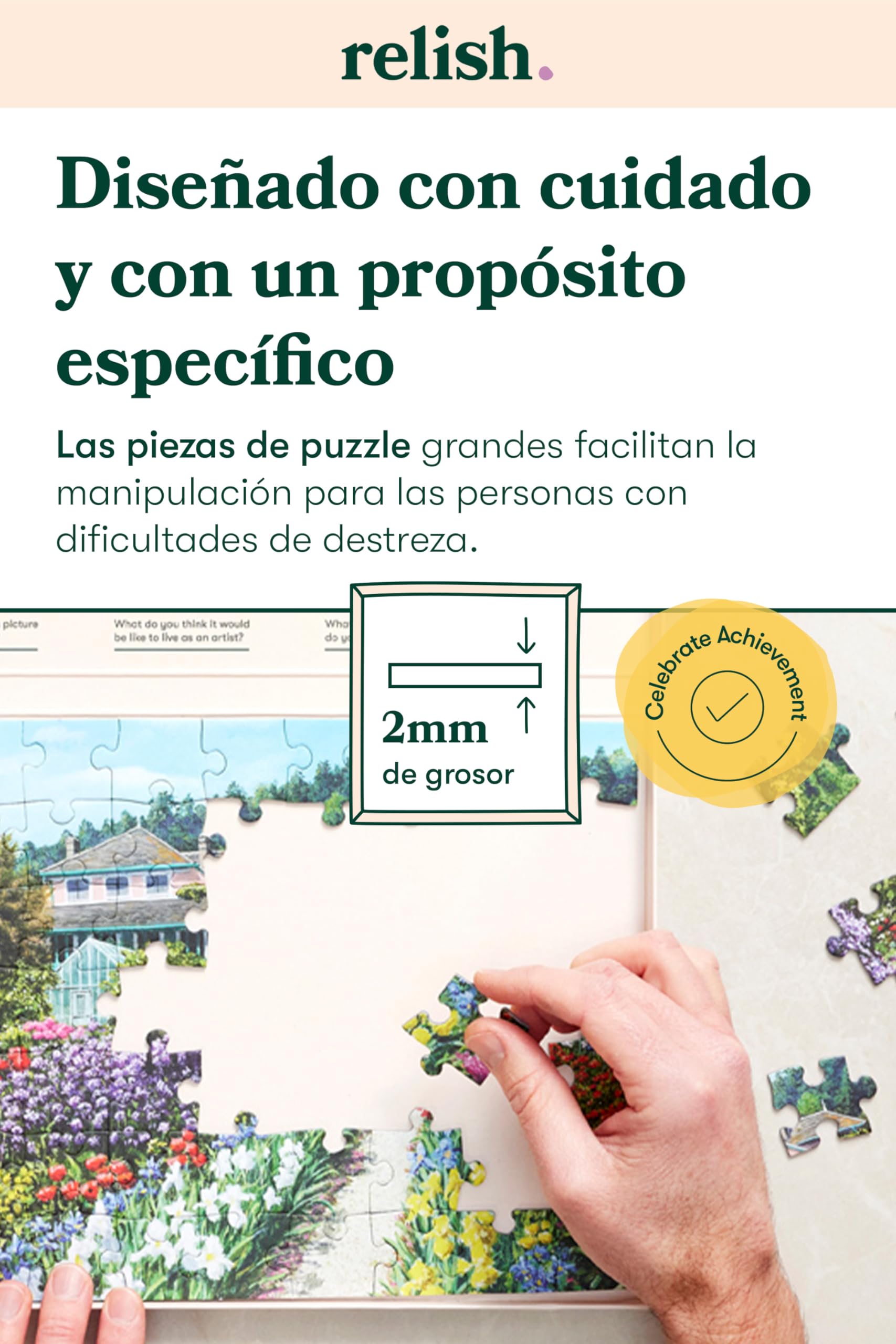 Relish ‘Bruno Island’ Puzle de 63 Piezas diseñado para Personas ancianas con Demencia/Alzheimer’s