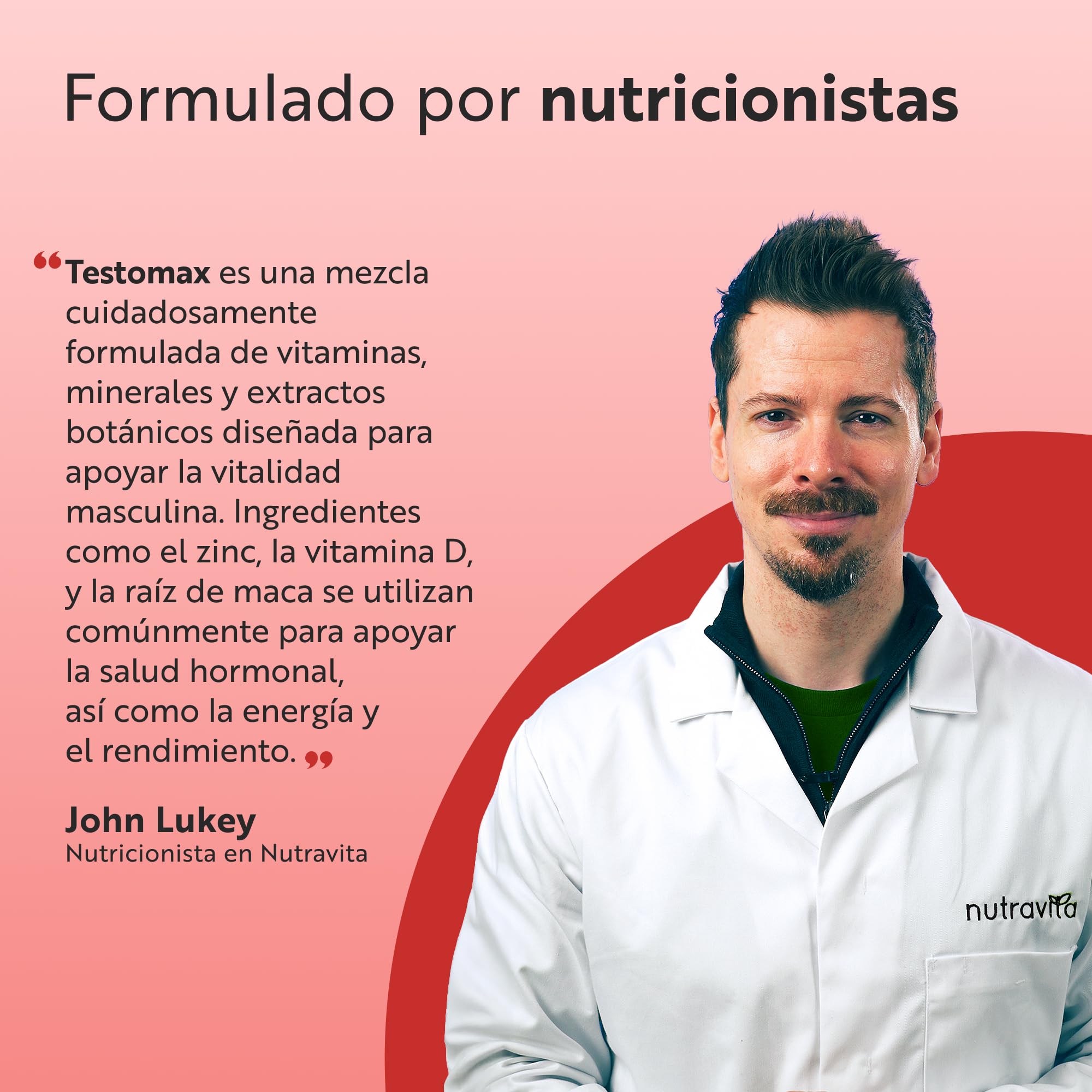 Nutravita TESTOMAX 2.0 para Hombre - Ashwagandha KSM-66, CoQ10, Raíz de Maca - 210 Cápsulas Veganas - Rendimiento Muscular Vigorizante