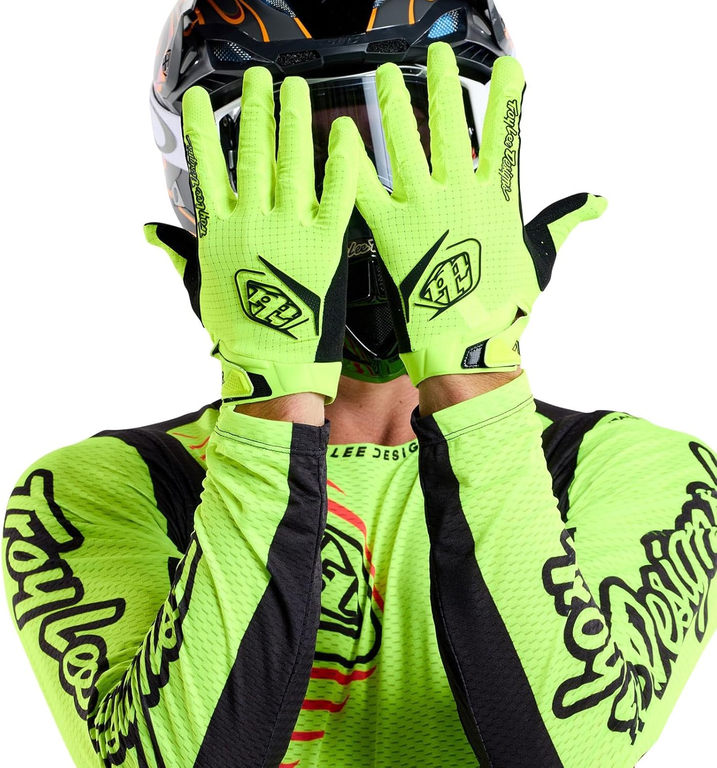 Troy Lee Designs Air Glove (2025) for Motocross MX Off-road, Mono Flo Yellow, Large