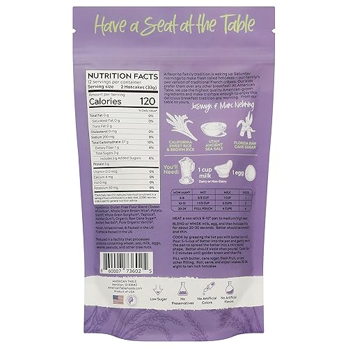 Miniatura 2 de American Table - Mezcla de crepas enrollada sin gluten para hotcakes de American Table, hecha con ingredientes cultivados en Estados Unidos y