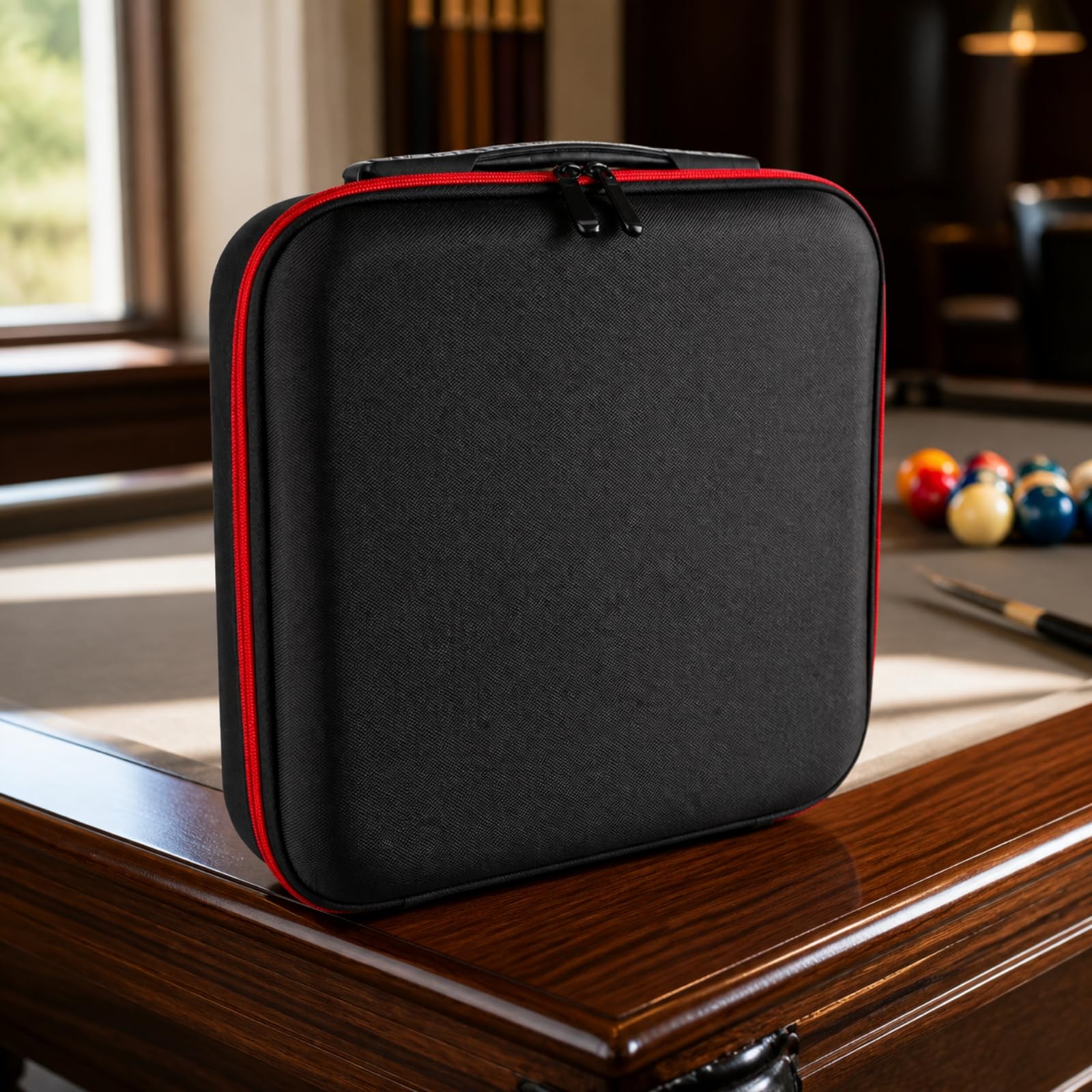 Harilla Billard-Aufbewahrungs druckbeständig Billard mit Schaumstoffeinlage druckresistent Billardtasche mit Hartschale für Training