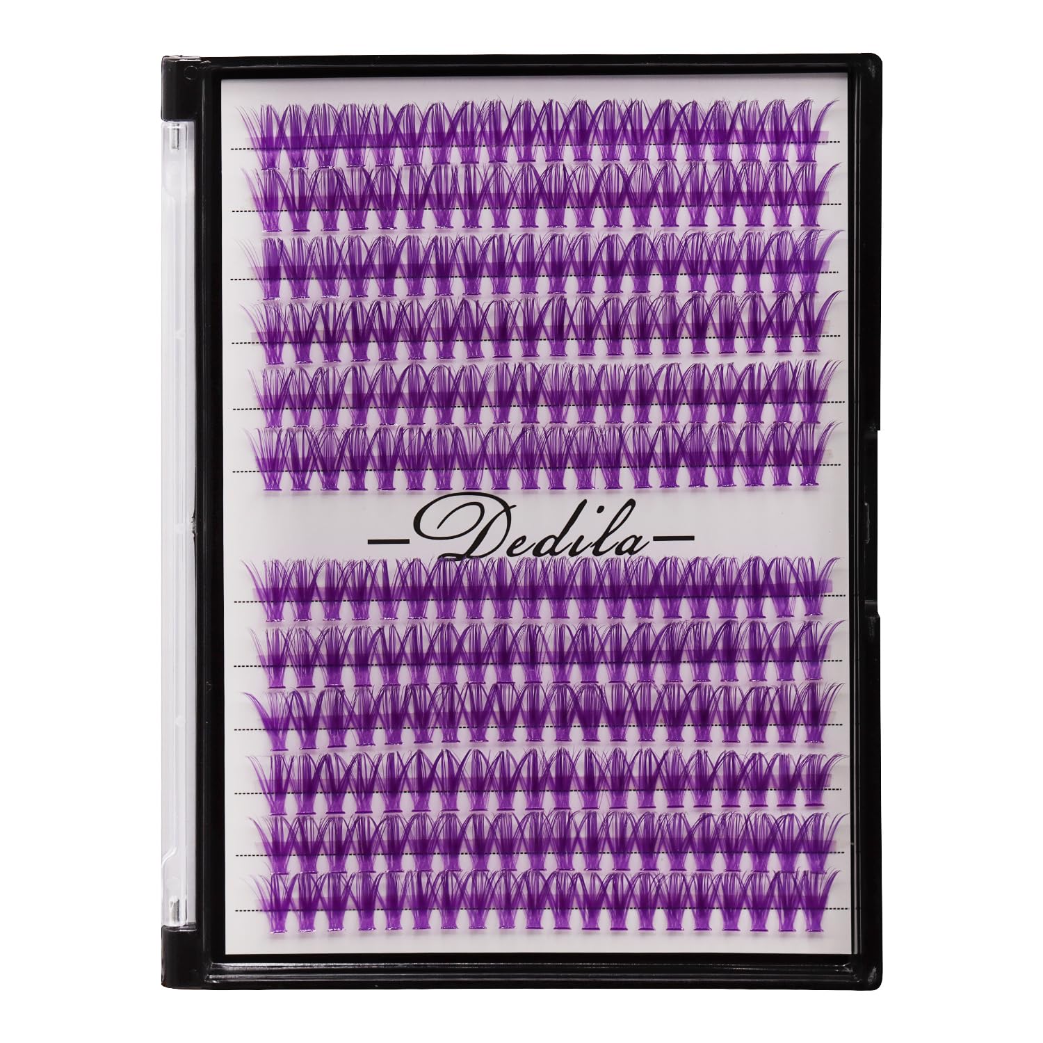 12Rows 40D Purple Color Individual False Eyelashes Large tray 240 Clusters 3D Volume Eyelashes Extensions Thickness 0.07mm D Curl Makeup Colorful Eye