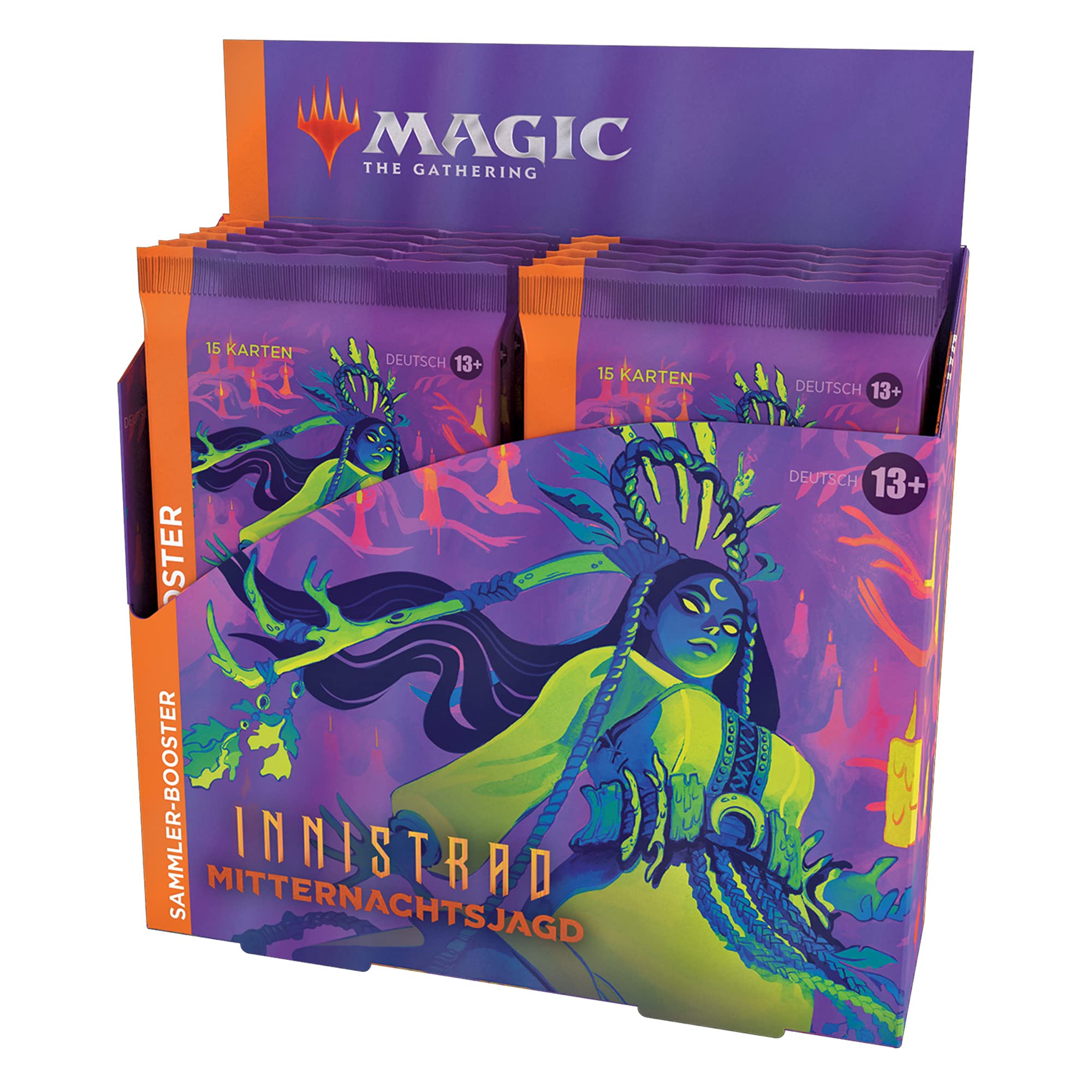 Magic the Gathering Innistrad: Mitternachtsjagd Sammler Display, 12 Booster (Deutsche Version)
