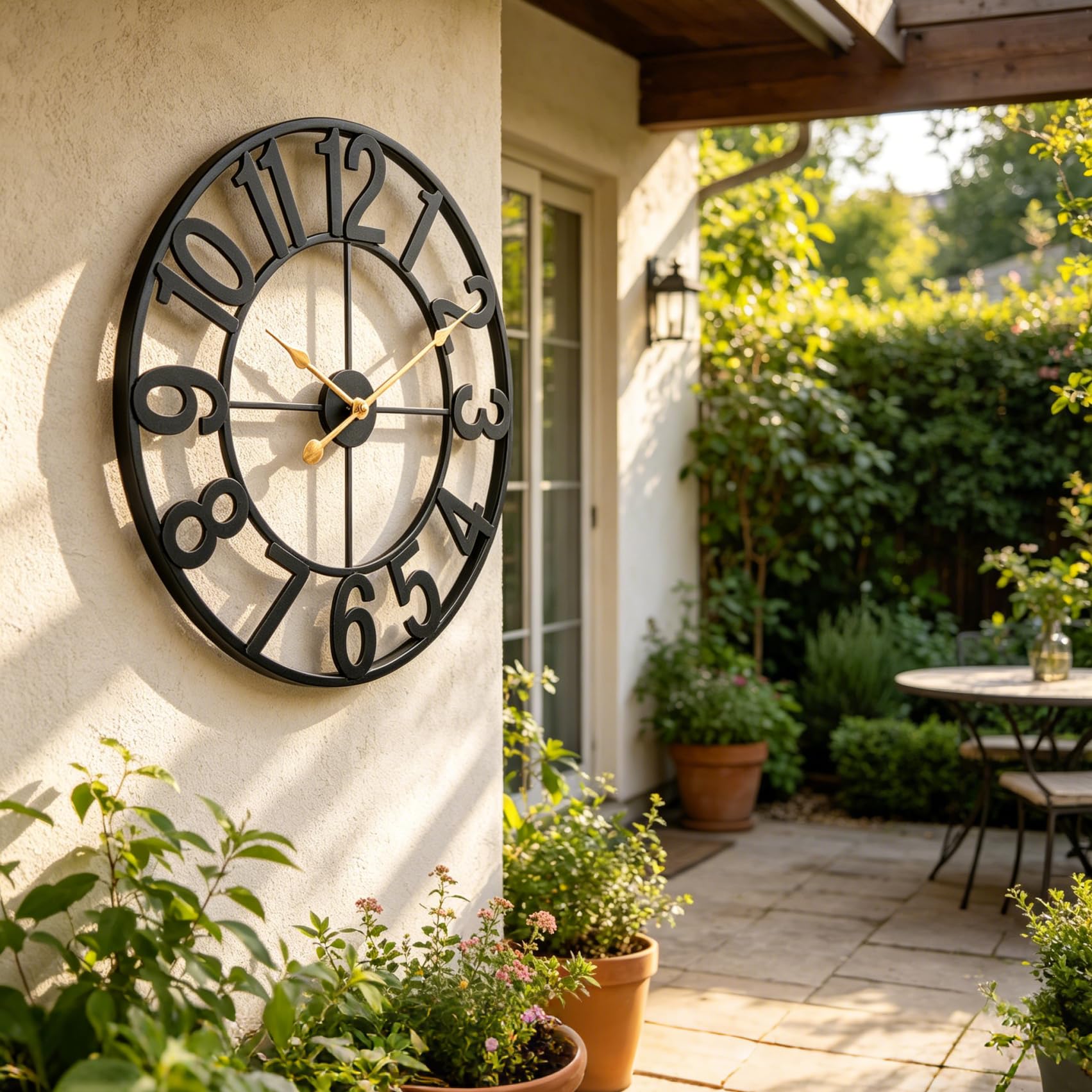Horloge murale à piles, petite horloge murale de 35,6 cm pour décoration de salon