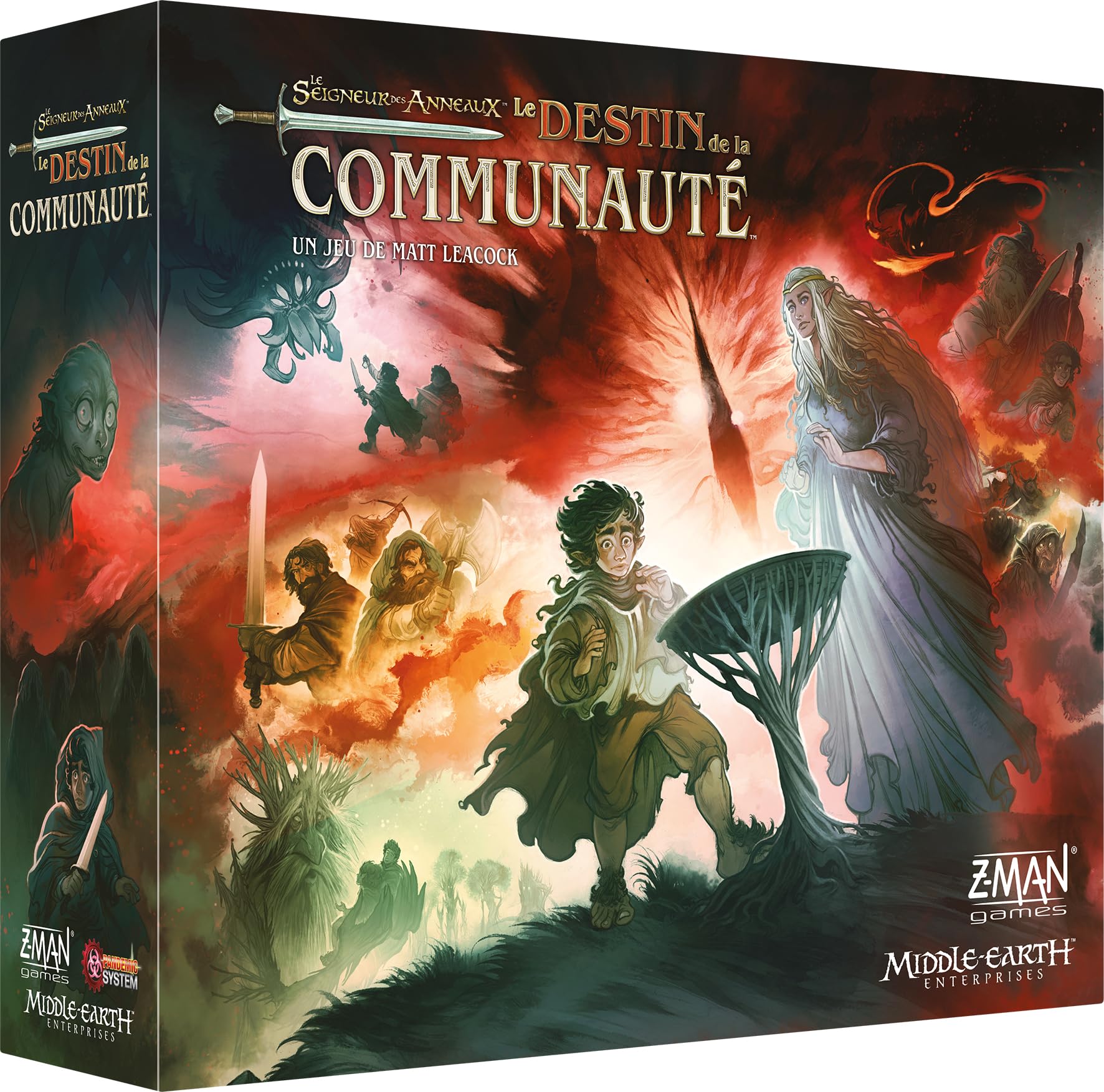 Asmodee - Le Seigneur des Anneaux : Le Destin de la Communauté - Pandemic System - Jeux de société - Jeu coopératif - Jeu Adulte et Enfant à partir de 14 Ans - Version française, Z-​Man Games