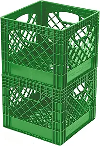 Buddeez Milk Crates, 16-Quart, Medium 2-Pack