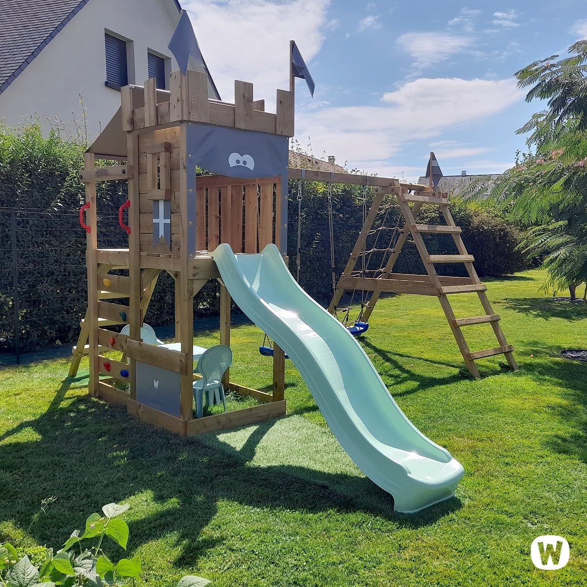 Columpio Jardin Exterior Parque Infantil WICKEY Smart Coast Con